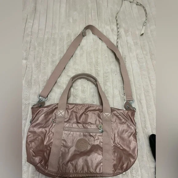 Kipling Art Mini handbag in a metallic rose - Picture 14 of 16